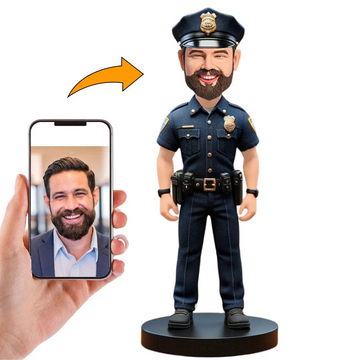 Mejor Regalo para un Policía Guapo Mini Esculturas Personalizadas 3d con Texto Grabado